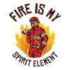 Élément de feu Pompier Pompier