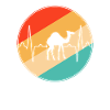 Rétro Heartbeat dromadaire