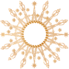 radiant golden star as frame