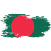 Bangladesh - Drapeau national, effet brosse