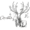 Christmas deer with gifts