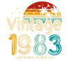 1983 Nato nel 1983 Vintage Retro