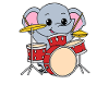 Elephant Drummer Elefant Geschenk