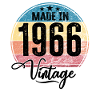 Vintage Made in 1966 Year of birth 1966 Birthday