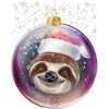 Funny Sloth Christmas Snow