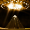 UFO landing on pyramid