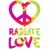 Radiate Love Rainbow Happiness Hippies