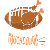 Thanksgiving Roast Turkey Touchdown Football