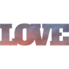 Nuages dans l’inscription amour