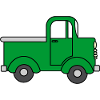 Cheerful truck green, toy car