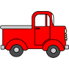 Cheerful truck red, toy car