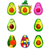 Kunstgeschichte Kawaii Avocados