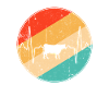 Cow Beef Retro Heartbeat