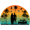 Surf retro sunset