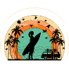 surf retro sunset
