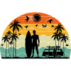 surf retro sunset