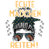 Echte Mädchen Reite Pferde Design