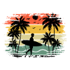 Surf retro sunset