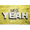 Yeah Ziegelsteinmauer Graffiti