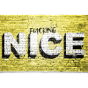Fucking nice saying lettering Graffiti on Brick