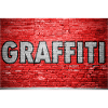 Graffiti brick wall