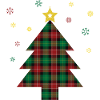 Christmas tree plaid print
