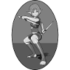 Battle-ready elven woman