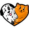 Dog and cat friendship