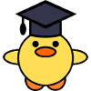 Duck with graduation hat