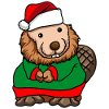 Beaver Santa Claus