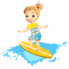 Surferin mit Korsett