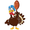 Thanksgiving Funny Turkey Touchdown Football