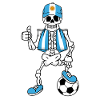 Argentine football fan skeleton