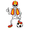 Skeleton Football Fan Spain