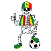 Senegalese football fan skeleton