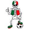 Fan de football skeleton Mexique