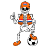 Skeleton football fan Netherlands