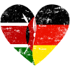 Kenya Germany Flag Heart