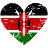 Kenya Flag Heart