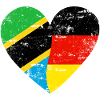 Tanzania Germany Flag Heart