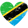 Tanzania Flag Heart