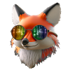 Fox head with sunglasses