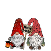 Gnom Weihnachts Wichtel mit Schneeflocken