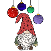 Gnome Christmas Elves with Snowflakes