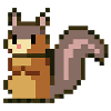 Eichhörnchen Pixel Art Geschenkidee