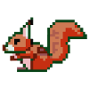 Eichhörnchen Pixel Art Geschenkidee