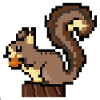 Squirrel Pixel Art Idée cadeau