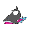 Dolphin Surfing Surfboard Summer