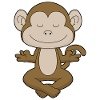 Méditation de yoga de singe