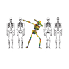 Skeleton Dabbing LGBT Rainbow Novelty